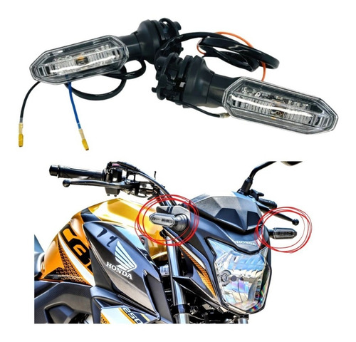 Imagem 2 de 5 de Kit 4 Seta Pisca Led De Twister Para Titan 160 150