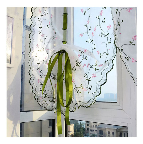 Cortinas Para Salas Sencillas Bordada Transparente De 0,8 X
