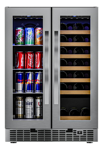 Koolmore Refrigerador De Vino Y Bebidas De Doble Zona De 24