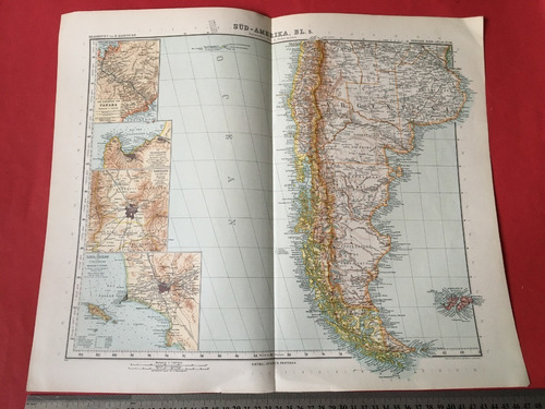 Atlas Mapa Sud América Habenicht Chile Perú Argentina Rma