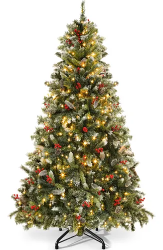Árbol De Navidad Yitahome, Madera De Pino Predecorada, Preil