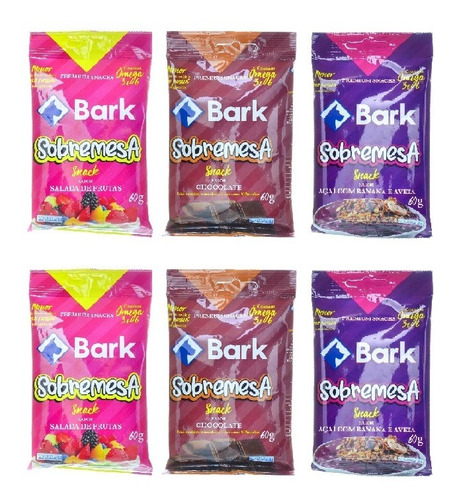 Bark Snacks P/ Cães Petiscos Sobremesa Kit 6 Unidades