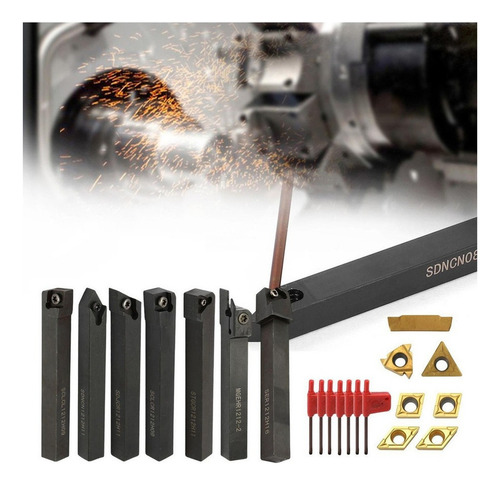 Para 21 Peças 1/2 12mm Porta-ferramenta De Torneamento Com