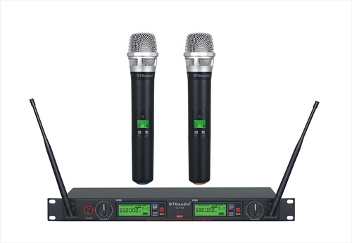 Gtd Audio 2x800 Canales Uhf Diversity Micrfono De Mano Inalm