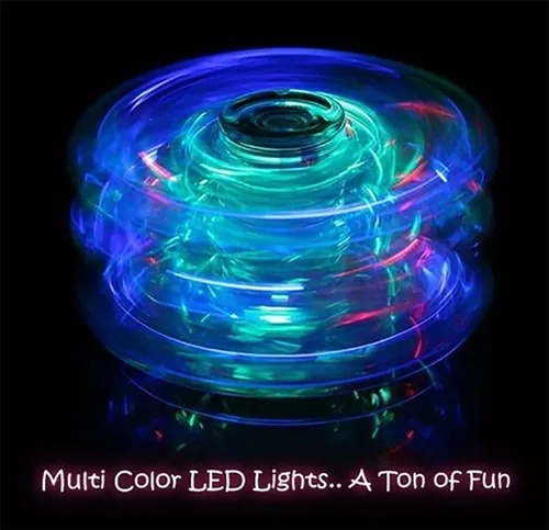 6 Fidget Spinner Descompresión Brillante Led Colores Relajan
