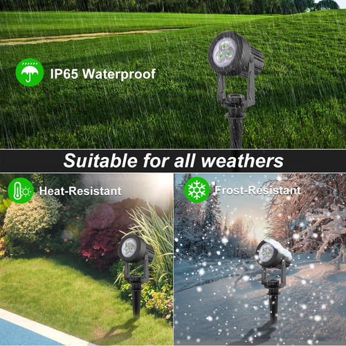 Luces Solares Verdes Para Exteriores Paquete De 2 Focos Ip65