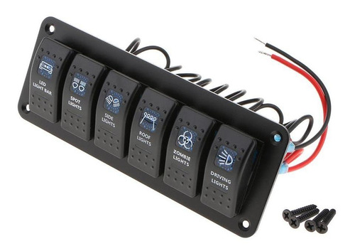 Panel De Interruptores De Reinicio Rocker De 6 Canales, Disy