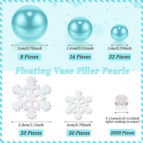 Perlas Flotantes De Relleno De Jarrón De Navidad