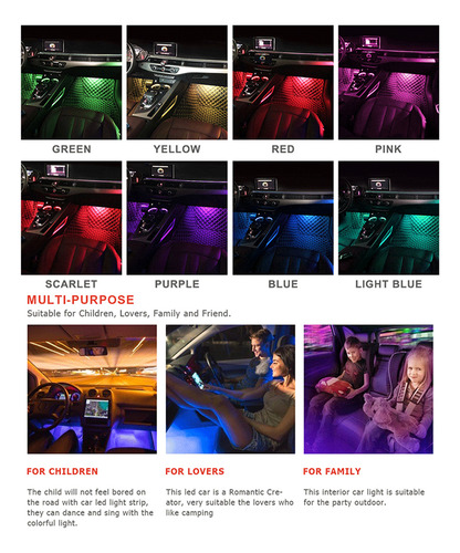 Kit De Iluminación Led Strip Light 36 Dash Dc Strip De 12 V