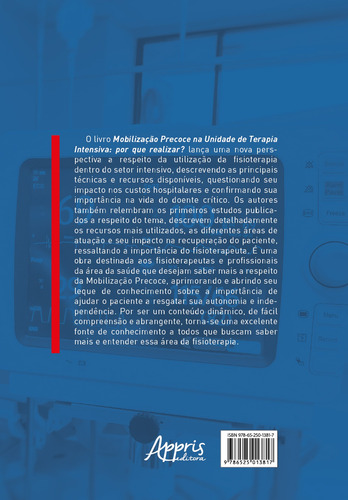 Mobilização Precoce na Unidade de Terapia Intensiva: Por que Realizar?, de Silva, Luara Inocêncio Pereira. Editorial Appris Editora e Livraria Eireli - ME, capa mole em português, 2021