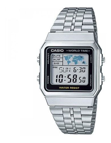 Reloj Casio A_500wa_1 Plateado Hombre