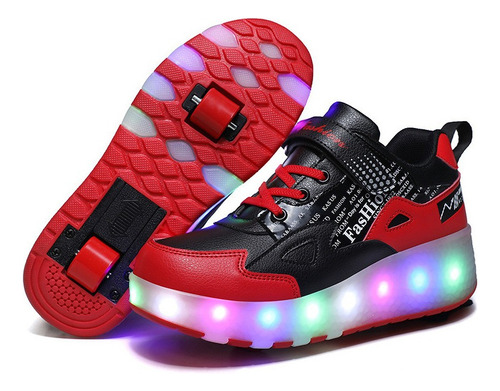 Tenis Led Patines With 2 Redles, Skate Shoes