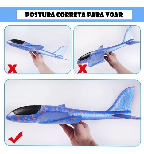 Avião Planador Controle Remoto Super Resistente Brinquedo