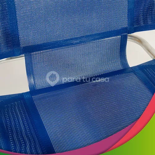 Silla Reposera Playa Plegable 110k Aluminio Tela Mesh - Azul — El