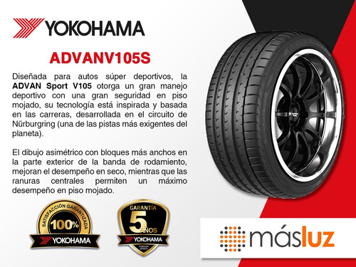 1 Llanta Advanv105s Yokohama 285/30zr20 99(y)