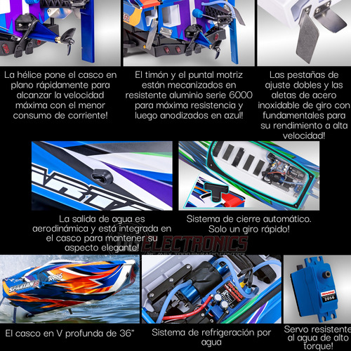 Lancha De Control Remoto Traxxas Spartan Sr 50mph Brushless