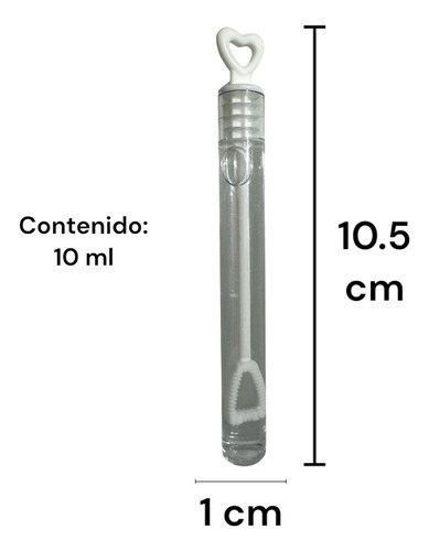 48 Burbujero Blanco Tapa Corazon Gel Boda Recuerdo Burbuja