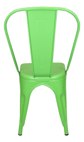 Kit 2 Cadeiras Design Tolix Iron Industrial Diversas Cores Estrutura Da Cadeira Verde