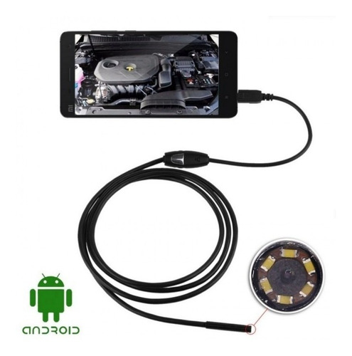 Imagem 8 de 9 de Camera Inspeção Sonda Endoscópica 6 Led Android/pc Usb 2m