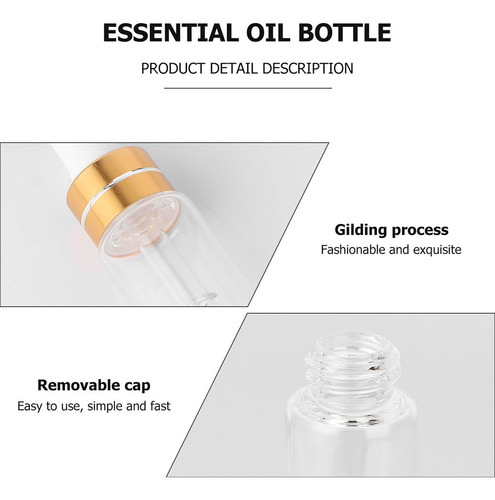 Minibotella De Aceite Esencial Transparente De 3 Ml, 50 Unid