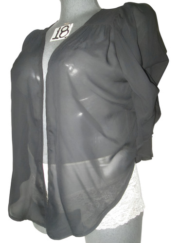 Blusa Torera,ensamble Negra Talla 18 ( 38 )