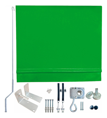 Toldo Retratil Cortina 1,80 X 2,60 Kit Cor Verde-limão