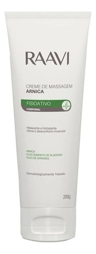 Creme De Massagem Arnica 200g Raavi Dores Musculares 