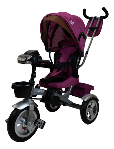Triciclo Bicicleta Infantil Starkids Sk5532 Con Luz Color Rosa