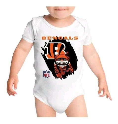 Pañalero Personalizado Cincinnati Bengals Bebé Nfl Niños