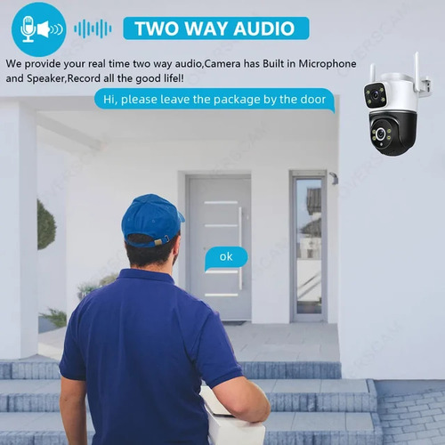 Cámara Intel Robótica Lente Tuya Smart F8-8mp Exterior Ptz