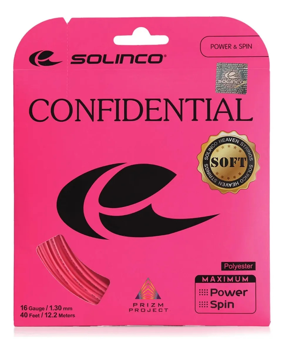 Corda Solinco Confidential Soft 16l 1.25mm Pink 1 Set 12m 1.25 Mm Rosa-chiclete