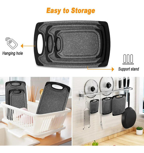 Dmm Juego Tablas Cortar Cocina For Carne, Verduras Y Frutas
