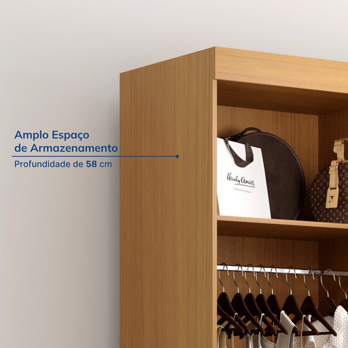 Guarda-roupa Solteiro 2 Portas 1 Porta Ripada Igwt