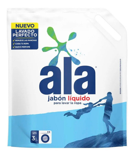 Jabon Liquido Ala Para Ropa X 3 Lt Repuesto Economico