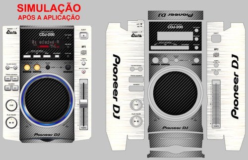 Kit Adesivos Skin P/ Cdj-200 Pioneer Personalizado Cdj 200