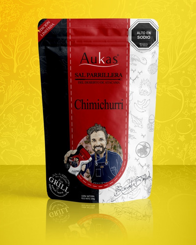 Imagen 2 de 3 de Sal Parrillera Cimichurri Doypack 250grs Aukas