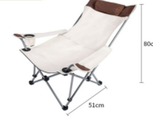 Dapon Silla De Playa Camping Exterior Con Portavasos Y Funda Color Beige