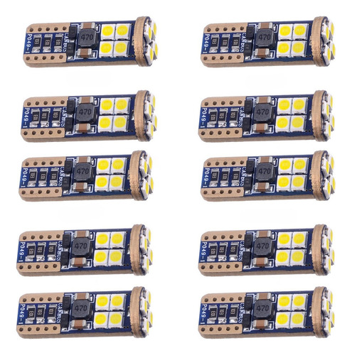 10 Pcs Led Canbus Para Luces De Coche T10 Varios Colores