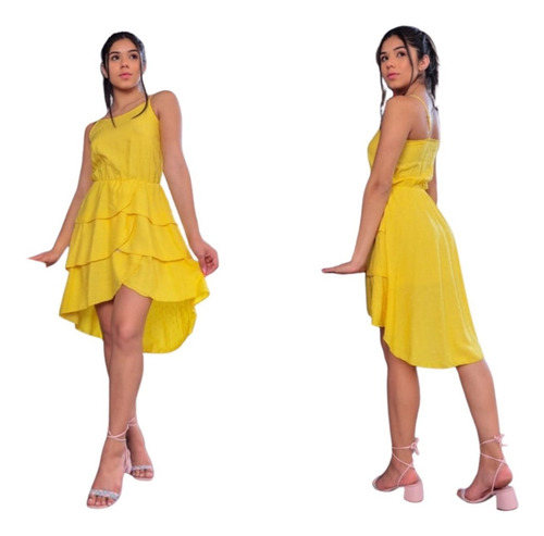 Imagem 2 de 4 de Vestido Infantil Juvenil Sereia Mullet Menina Mini Blogueira