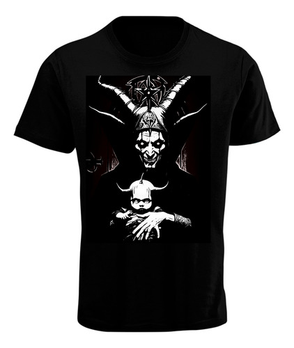 Playera De Moda Diseño Cabeza De Cabra Maldad