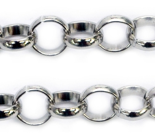 Cadena Roló 10mm Niquelada X 10 Metros, Kaizen Bijoux Once Color Níquel