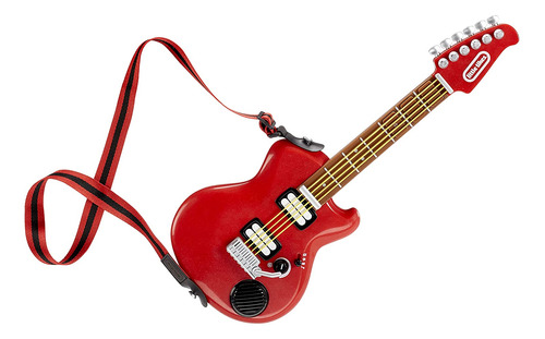 Guitarra Musical Para Niños Con Correa Bluetooth Color Roja