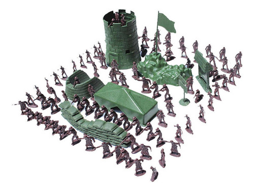 Para 100 Piezas Juegos Militares Combate Ejército Soldado