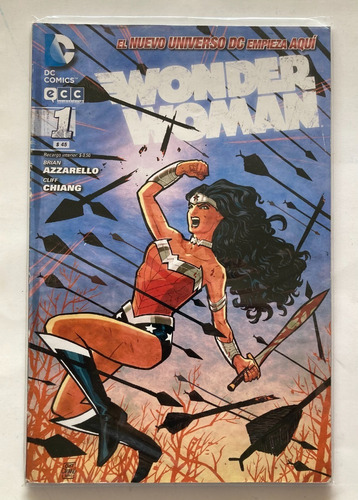 Comic Dc: Wonder Woman (mujer Maravilla, De B. Azarello) New 52 Tomo 1. Editorial Ecc