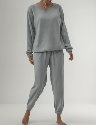 Pijama Mujer Micropolar. Flamengo. Dos Botones