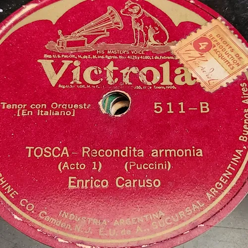 comprar Pasta Enrico Caruso Tosca Victrola C560