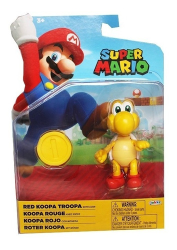 Boneco Red Koopa Troopa Super Mario 9 Cm Candide