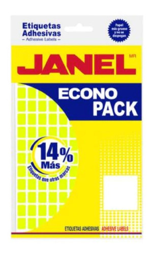 1008 Etiquetas Adhesivas Janel No.4 Amarilla 8mmx20mm /vc