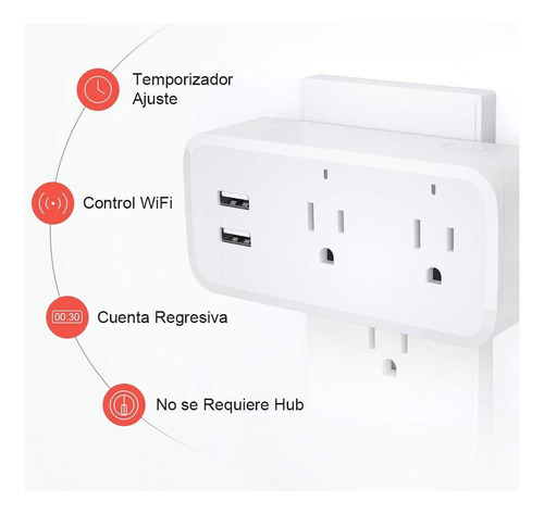 Conector Multiple Inteligente Enchufe,multicontacto Pared
