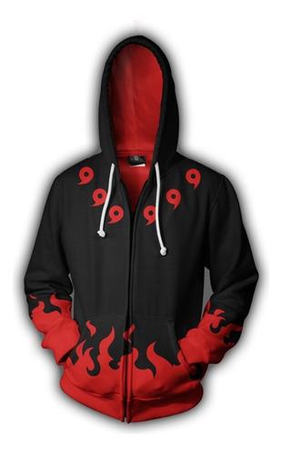 Sudadera Con Capucha De Naruto Akatsuki  Negra